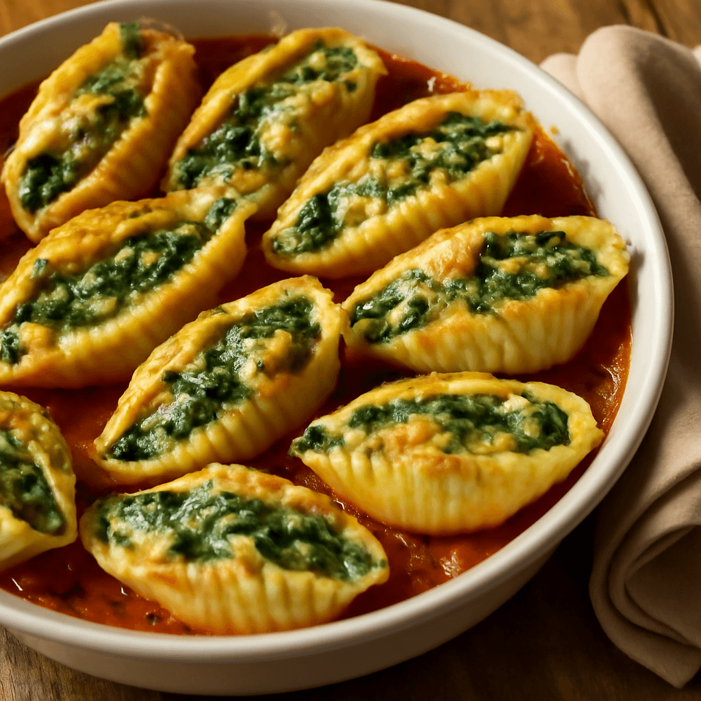 Savory Spinach and Ricotta Stuffed Shells