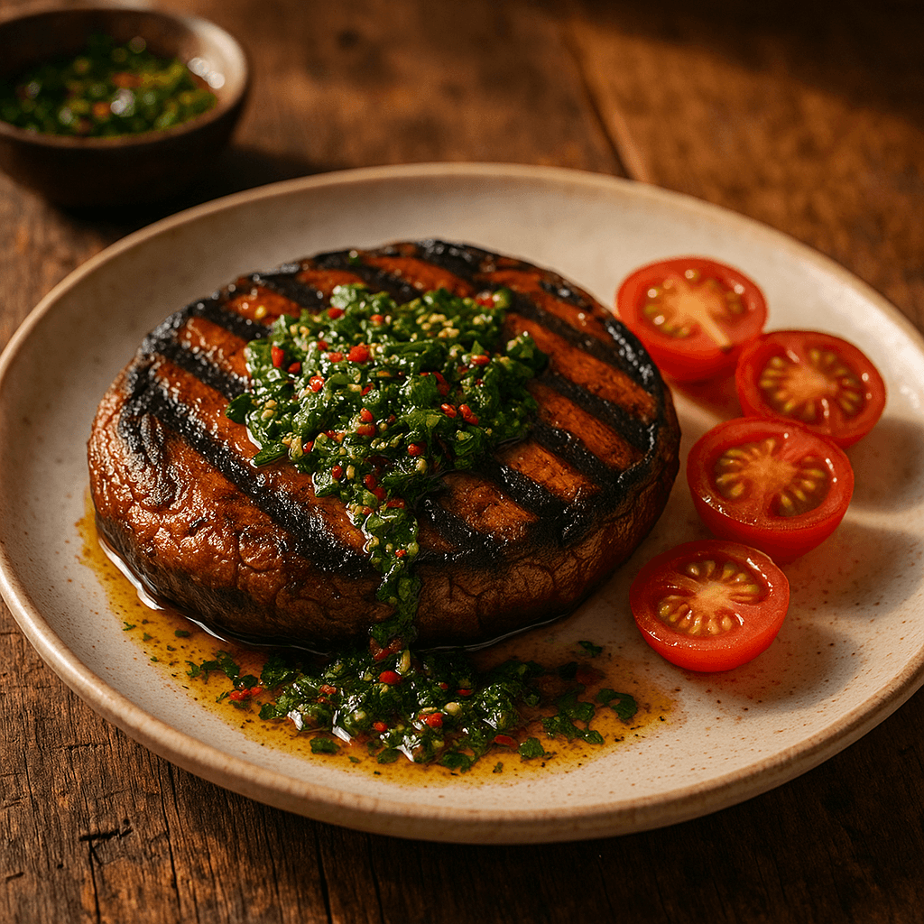 Grilled Portobello Mushroom Steak with Chimichurri
