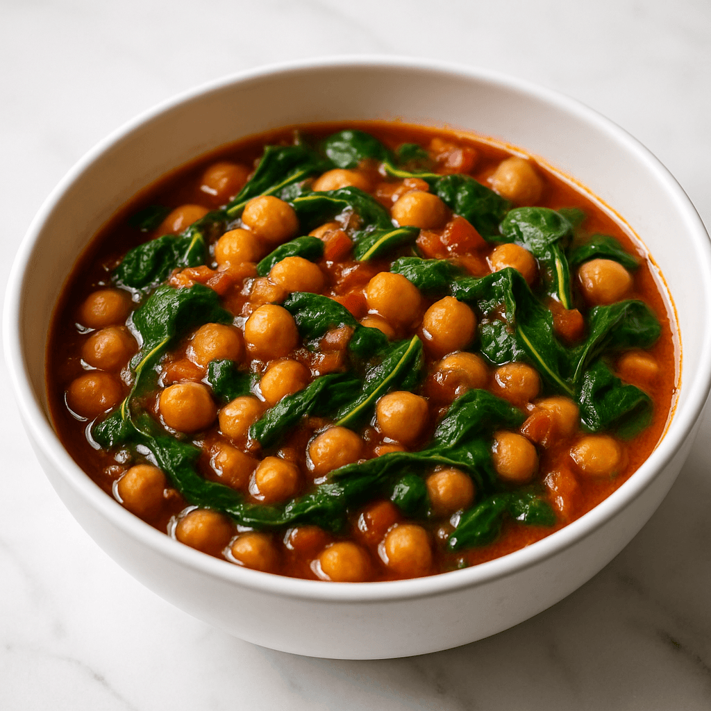 Hearty Chickpea Stew with Spinach
