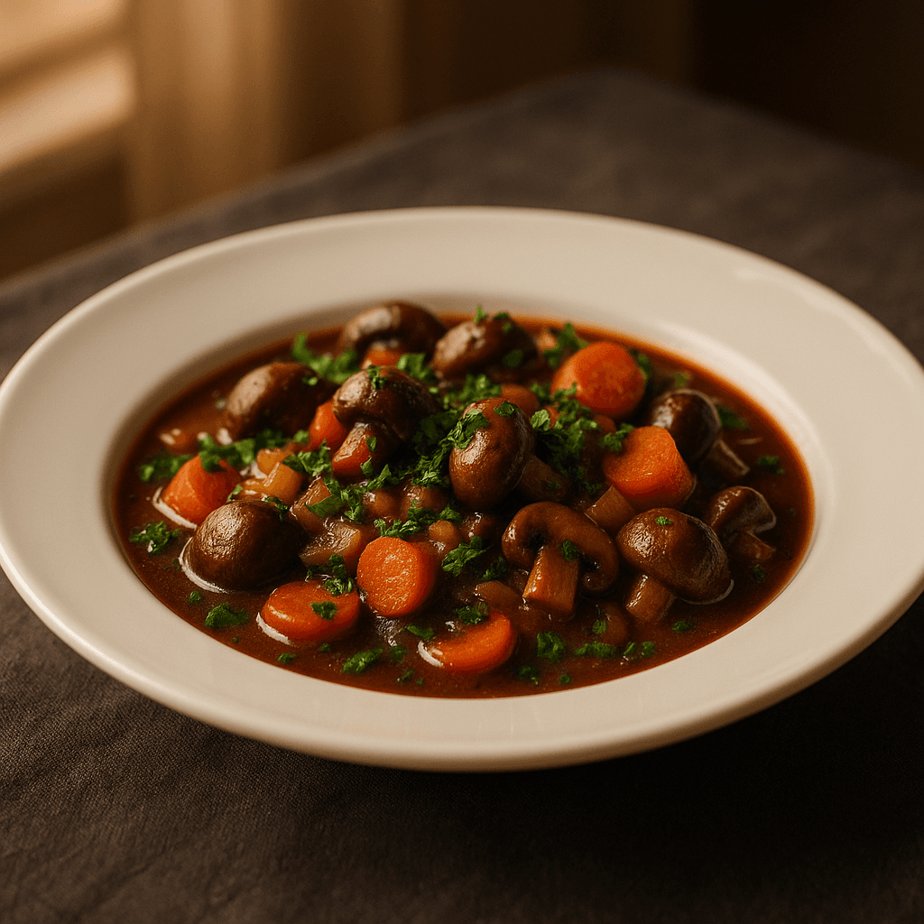 Cozy Vegan Mushroom Bourguignon